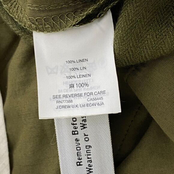 J. Crew Rhodes Cuff Hem Linen Ankle Pants Women's Size 6 - Picture 7 of 9